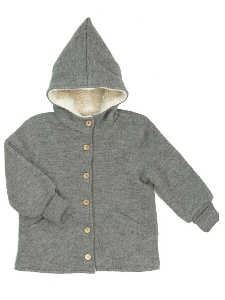 Halfen Kinder Walk-Jacke mit Teddy-Futter Bio-Wolle von Halfen