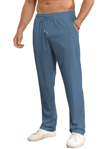 Halfword Jogginghosen Herren Trainingshose Lang Sweathose Atmungsaktiv Sporthose Yoga Blau XXXXL von Halfword