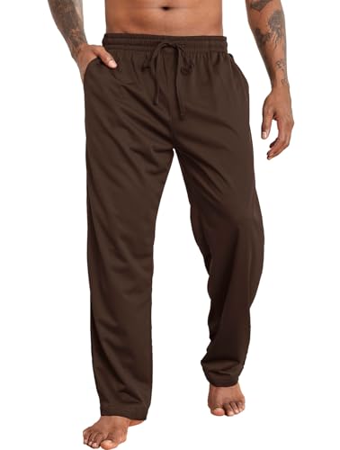 Halfword Jogginghosen Herren Trainingshose Lang Sweathose Atmungsaktiv Sporthose Yoga Braun XXXXL von Halfword