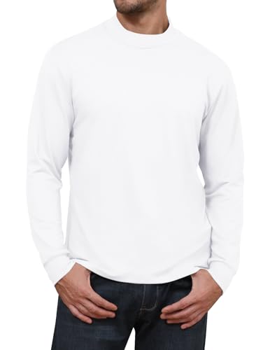 Halfword Langarmshirt Herren Stehkragen Thermo-T-Shirt Halber Rollkragen Thermooberteile Unterwäsche Freizeit Winter Weiß XXL Halfword Langarmshirt Herren Stehkragen Thermo-T-Shirt Halber Rollkragen Thermooberteile Unterwäsche Freizeit Winter Weiß XXL von Halfword