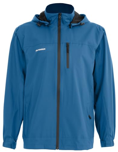 Halfword Outdoor Jacke Herren Softshelljacken Kapuze Winddicht Wasserdicht Funktionsjacke Freizeit Wandern Blau XXXXL von Halfword