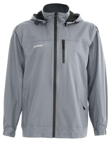 Halfword Outdoor Jacke Herren Softshelljacken Kapuze Winddicht Wasserdicht Funktionsjacke Freizeit Wandern Grau XXXXL von Halfword