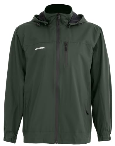 Halfword Outdoor Jacke Herren Softshelljacken Kapuze Winddicht Wasserdicht Funktionsjacke Freizeit Wandern Grün XL von Halfword
