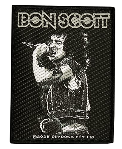 Bon Scott AC/DC Aufnäher Bon Scott Patch Gewebt & Lizenziert !! von Halle 15 Clothes