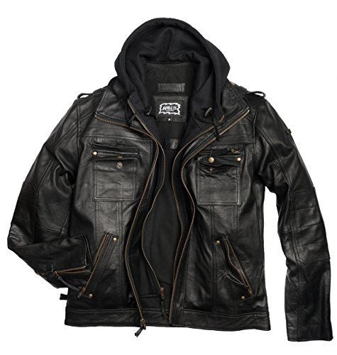 Halle 15 Clothes H15 Herren Lederjacke Battlejacket Echtleder (XXL) von Halle 15 Clothes