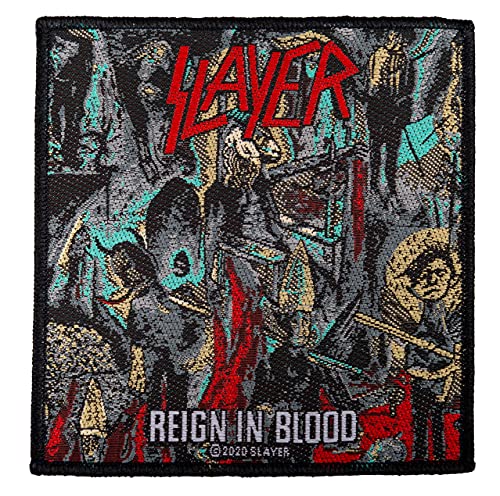 Halle 15 Clothes Slayer Reign in Blood Aufnäher Slayer Patch Gewebt & Lizenziert !! von Halle 15 Clothes