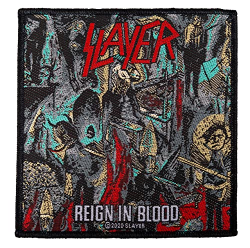 Halle 15 Slayer Reign in Blood Aufnäher Slayer Patch Gewebt & Lizenziert !! von Halle 15