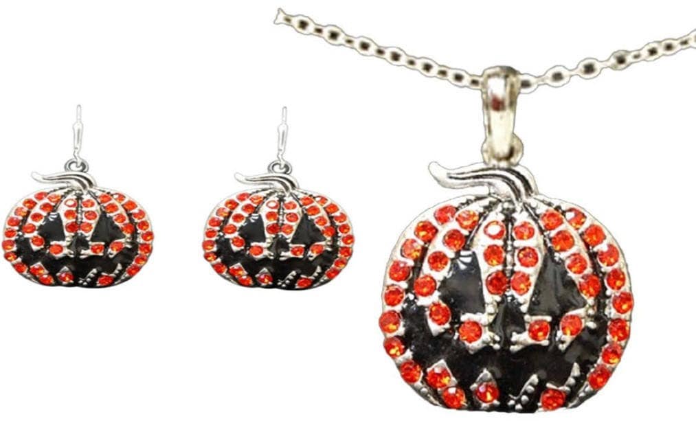 Halloween Schmuck ~ Kürbis Halskette & Ohrringe Set Orange Strass Geschenk Boxed Halloween Schmuck ~ Kürbis Halskette & Ohrringe Set Orange Strass Geschenk Boxed von HallmarkCollector