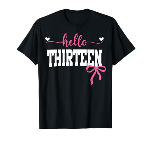 Hallo dreizehn Est 2012 Coquette Bow 13. Geburtstag Mädchen T-Shirt von Hallo Geburtstag Pink Coquette Bow Frauen cooles T