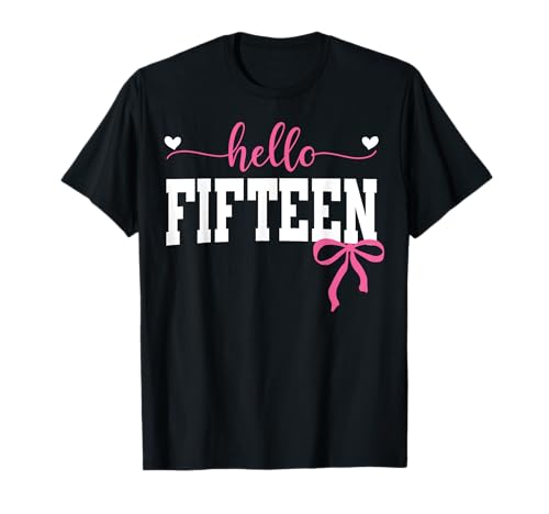 Hallo fünfzehn Est 2010 Coquette Bow 15. Geburtstag Mädchen T-Shirt von Hallo Geburtstag Pink Coquette Bow Frauen cooles T