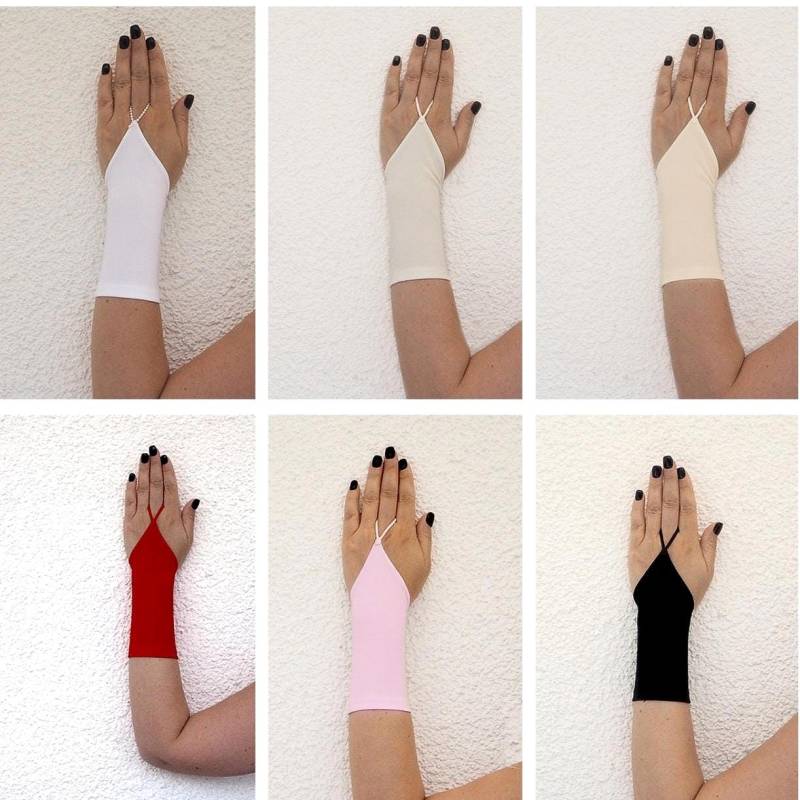 Handschuhe 20cm Lang Brauthandschuhe Kinder Kommunion Hochzeit 11 Farben Armstulpen Aus Satin-Matt Fingerlos Abend Mode Für Frauen von HalloSchaerpe