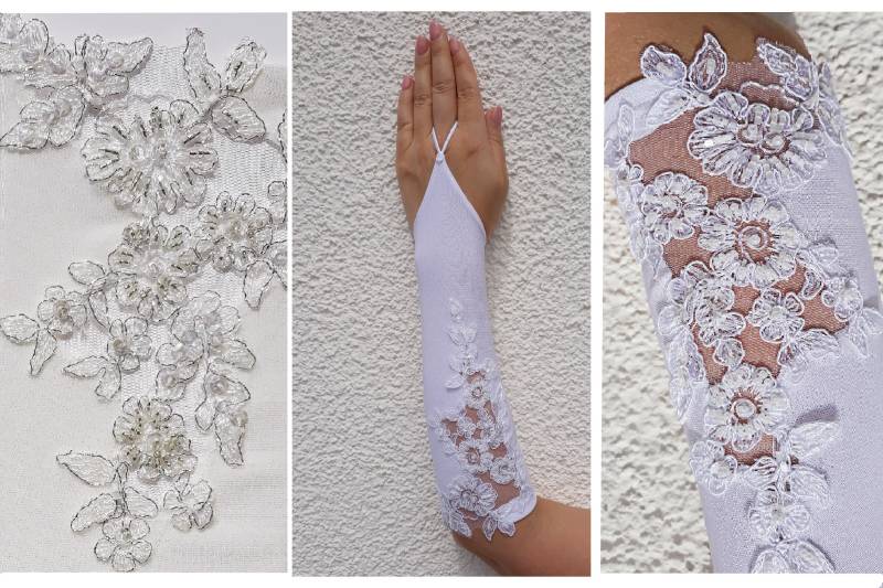 Handschuhe Aus Satin-Matt Brauthandschuhe Kommunion Hochzeit 29/30 Und 40cm Lang Brautmode Armstulpen Fingerlos Abendmode Für Frauen 1660 von HalloSchaerpe
