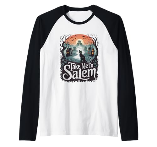 Schwarze Katze Geist Hexe Halloween Männer Frauen Kinder Raglan Schwarze Katze Geist Hexe Halloween Männer Frauen Kinder Raglan von Halloween, Haunted House