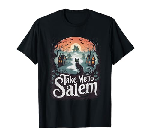 Schwarze Katze Geist Hexe Halloween Männer Frauen Kinder T-Shirt von Halloween, Haunted House