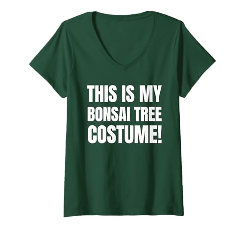 Damen Lustiges Bonsai-Baum-Kostüm und japanische Party T-Shirt mit V-Ausschnitt Damen Lustiges Bonsai-Baum-Kostüm und japanische Party T-Shirt mit V-Ausschnitt von Halloween, Japanese Birthday Bonsai Tree Outfits