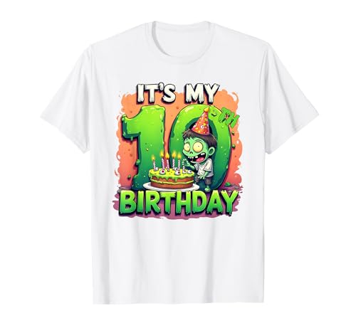 Kids It's My 10th Birthday Boy Halloween Zombie 10 Years Old T-Shirt Kids It's My 10th Birthday Boy Halloween Zombie 10 Years Old T-Shirt von Halloween 10th Birthday Boy Zombie Costume