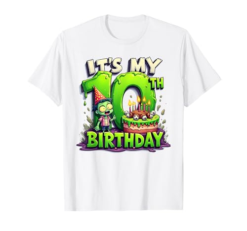 Kids It's My 10th Birthday Boy Halloween Zombie 10 Years Old T-Shirt Kids It's My 10th Birthday Boy Halloween Zombie 10 Years Old T-Shirt von Halloween 10th Birthday Boy Zombie Costume