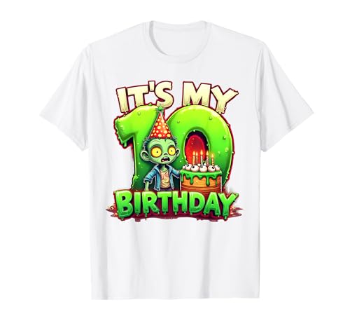 Kids It's My 10th Birthday Boy Halloween Zombie 10 Years Old T-Shirt Kids It's My 10th Birthday Boy Halloween Zombie 10 Years Old T-Shirt von Halloween 10th Birthday Boy Zombie Costume