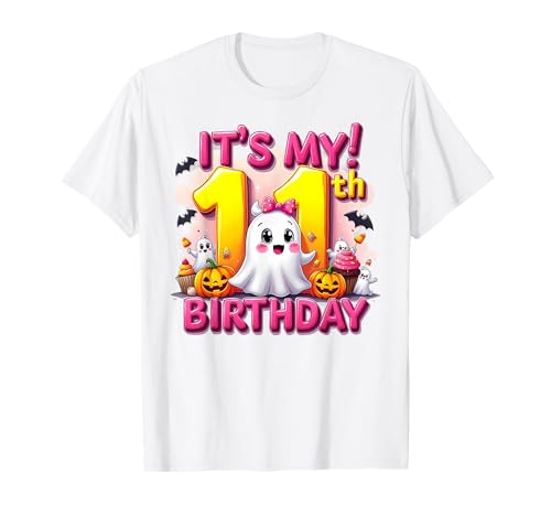 Kids Boo It's My 11th Birthday Girl Cute Ghost Halloween T-Shirt Kids Boo It's My 11th Birthday Girl Cute Ghost Halloween T-Shirt von Halloween 11th Birthday Cute Ghost Costume