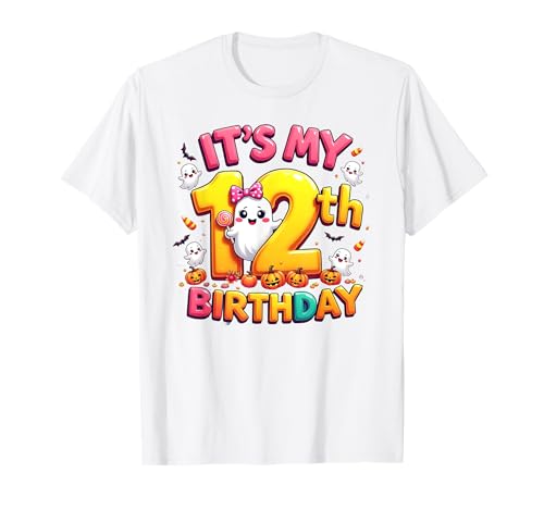 Kids Boo It's My 12th Birthday Girl Cute Ghost Halloween T-Shirt Kids Boo It's My 12th Birthday Girl Cute Ghost Halloween T-Shirt von Halloween 12th Birthday Cute Ghost Costume