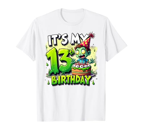 Kids It's My 13th Birthday Boy Halloween Zombie 13 Years Old T-Shirt Kids It's My 13th Birthday Boy Halloween Zombie 13 Years Old T-Shirt von Halloween 13th Birthday Boy Zombie Costume