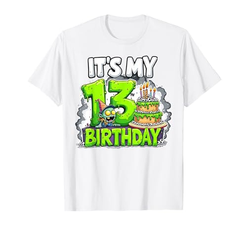 Kids It's My 13th Birthday Boy Halloween Zombie 13 Years Old T-Shirt Kids It's My 13th Birthday Boy Halloween Zombie 13 Years Old T-Shirt von Halloween 13th Birthday Boy Zombie Costume