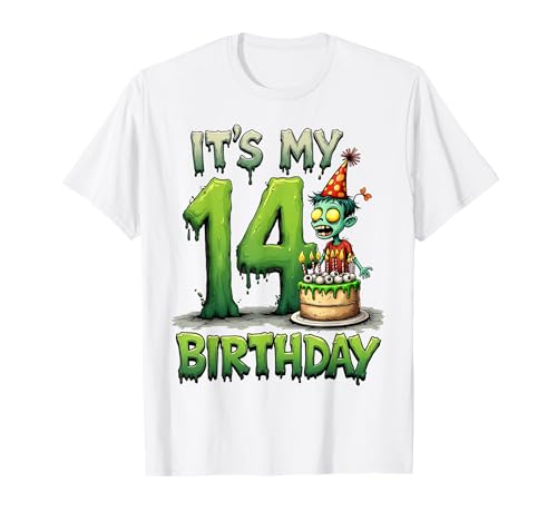 Kids It's My 14th Birthday Boy Halloween Zombie 14 Years Old T-Shirt Kids It's My 14th Birthday Boy Halloween Zombie 14 Years Old T-Shirt von Halloween 14th Birthday Boy Zombie Costume