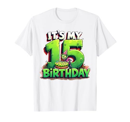 Kids It's My 15th Birthday Boy Halloween Zombie 15 Years Old T-Shirt Kids It's My 15th Birthday Boy Halloween Zombie 15 Years Old T-Shirt von Halloween 15th Birthday Boy Zombie Costume