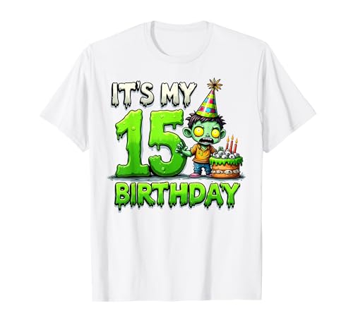 Kids It's My 15th Birthday Boy Halloween Zombie 15 Years Old T-Shirt Kids It's My 15th Birthday Boy Halloween Zombie 15 Years Old T-Shirt von Halloween 15th Birthday Boy Zombie Costume