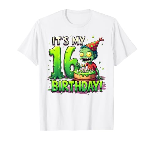 Kids It's My 16th Birthday Boy Halloween Zombie 16 Years Old T-Shirt Kids It's My 16th Birthday Boy Halloween Zombie 16 Years Old T-Shirt von Halloween 16th Birthday Boy Zombie Costume