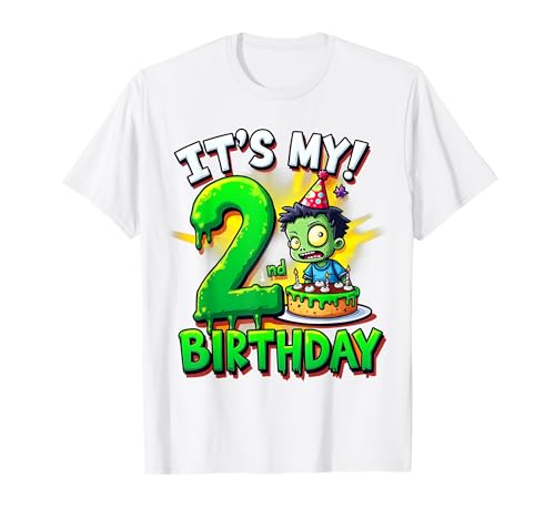 Kids It's My 2nd Birthday Boy Halloween Zombie 2 Years Old T-Shirt Kids It's My 2nd Birthday Boy Halloween Zombie 2 Years Old T-Shirt von Halloween 2nd Birthday Boy Zombie Costume
