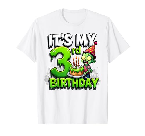 Kids It's My 3rd Birthday Boy Halloween Zombie 3 Years Old T-Shirt Kids It's My 3rd Birthday Boy Halloween Zombie 3 Years Old T-Shirt von Halloween 3rd Birthday Boy Zombie Costume