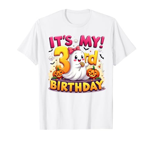 Kids Boo It's My 3rd Birthday Girl Cute Ghost Halloween T-Shirt Kids Boo It's My 3rd Birthday Girl Cute Ghost Halloween T-Shirt von Halloween 3rd Birthday Cute Ghost Costume