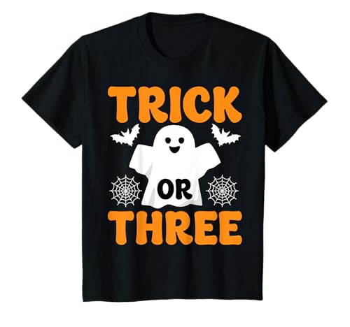 Kinder Trick or Three Gruseliges Halloween-Kindergeburtstag zum 3. Geburtstag T-Shirt Kinder Trick or Three Gruseliges Halloween-Kindergeburtstag zum 3. Geburtstag T-Shirt von Halloween 3rd Birthday Gifts Co.