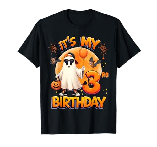 Kids It's My 3rd Birthday Boy Ghost Halloween 3 Years Old T-Shirt Kids It's My 3rd Birthday Boy Ghost Halloween 3 Years Old T-Shirt von Halloween 3th Birthday Boy Ghost Cool Outfit