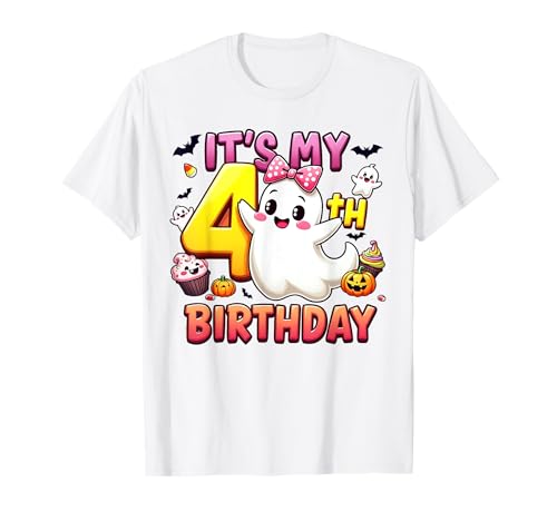Kids Boo It's My 4th Birthday Girl Cute Ghost Halloween T-Shirt Kids Boo It's My 4th Birthday Girl Cute Ghost Halloween T-Shirt von Halloween 4th Birthday Cute Ghost Costume