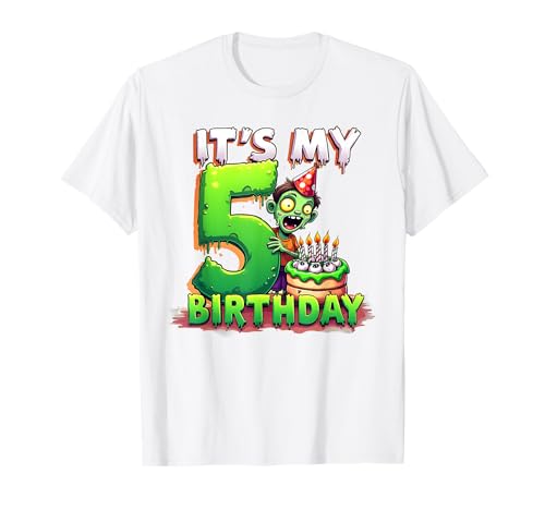 Kids It's My 5th Birthday Boy Halloween Zombie 5 Years Old T-Shirt Kids It's My 5th Birthday Boy Halloween Zombie 5 Years Old T-Shirt von Halloween 5th Birthday Boy Zombie Costume