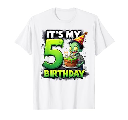 Kids It's My 5th Birthday Boy Halloween Zombie 5 Years Old T-Shirt Kids It's My 5th Birthday Boy Halloween Zombie 5 Years Old T-Shirt von Halloween 5th Birthday Boy Zombie Costume