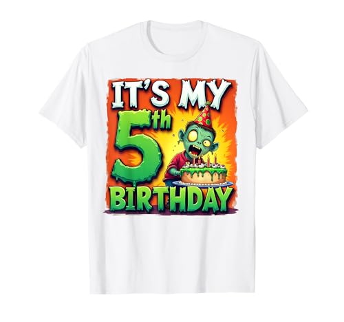 Kids It's My 5th Birthday Boy Halloween Zombie 5 Years Old T-Shirt Kids It's My 5th Birthday Boy Halloween Zombie 5 Years Old T-Shirt von Halloween 5th Birthday Boy Zombie Costume