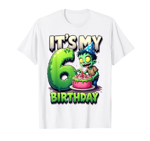 Kids It's My 6th Birthday Boy Halloween Zombie 6 Years Old T-Shirt Kids It's My 6th Birthday Boy Halloween Zombie 6 Years Old T-Shirt von Halloween 6th Birthday Boy Zombie Costume
