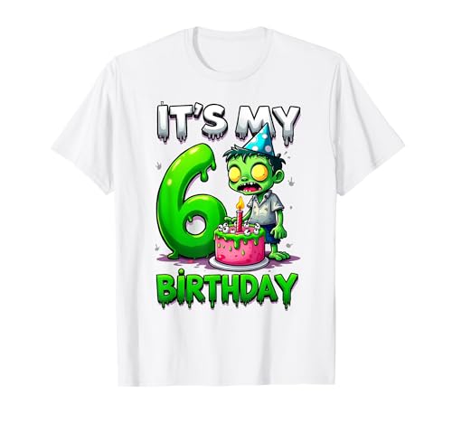 Kids It's My 6th Birthday Boy Halloween Zombie 6 Years Old T-Shirt Kids It's My 6th Birthday Boy Halloween Zombie 6 Years Old T-Shirt von Halloween 6th Birthday Boy Zombie Costume