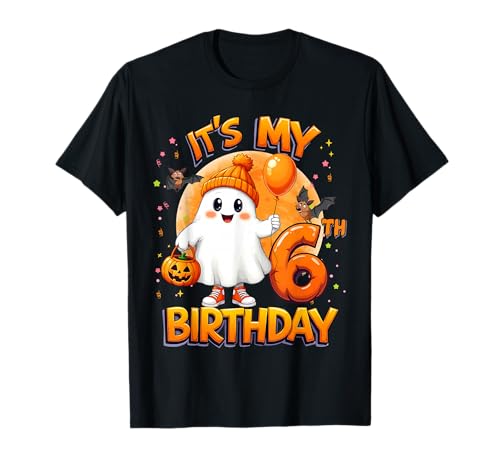 Kids It's My 6th Birthday Cute Ghost Halloween 6 Years Old T-Shirt Kids It's My 6th Birthday Cute Ghost Halloween 6 Years Old T-Shirt von Halloween 6th Birthday Cute Ghost Cool Outfit