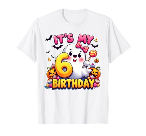 Kids Boo It's My 6th Birthday Girl Cute Ghost Halloween T-Shirt Kids Boo It's My 6th Birthday Girl Cute Ghost Halloween T-Shirt von Halloween 6th Birthday Cute Ghost Costume