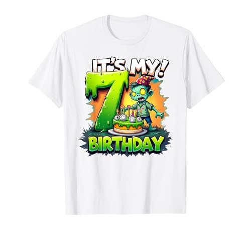 Kids It's My 7th Birthday Boy Halloween Zombie 7 Years Old T-Shirt Kids It's My 7th Birthday Boy Halloween Zombie 7 Years Old T-Shirt von Halloween 7th Birthday Boy Zombie Costume