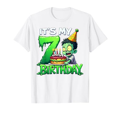 Kids It's My 7th Birthday Boy Halloween Zombie 7 Years Old T-Shirt Kids It's My 7th Birthday Boy Halloween Zombie 7 Years Old T-Shirt von Halloween 7th Birthday Boy Zombie Costume