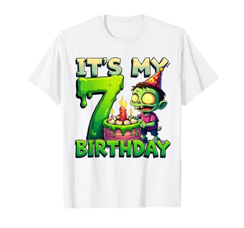Kids It's My 7th Birthday Boy Halloween Zombie 7 Years Old T-Shirt Kids It's My 7th Birthday Boy Halloween Zombie 7 Years Old T-Shirt von Halloween 7th Birthday Boy Zombie Costume