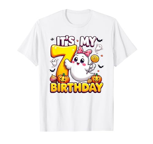 Kids Boo It's My 7th Birthday Girl Cute Ghost Halloween T-Shirt Kids Boo It's My 7th Birthday Girl Cute Ghost Halloween T-Shirt von Halloween 7th Birthday Cute Ghost Costume