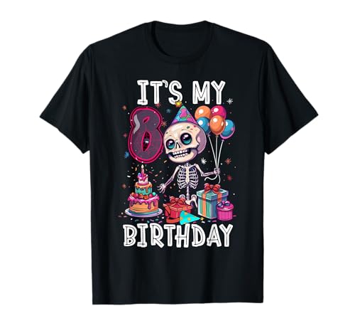 Kids It's My 8th Birthday Boy Halloween Skeleton 8 Years Old T-Shirt Kids It's My 8th Birthday Boy Halloween Skeleton 8 Years Old T-Shirt von Halloween 8th Birthday Boy Skeleton Costume