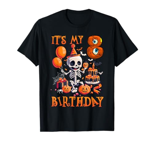 Kids It's My 8th Birthday Boy Halloween Skeleton 8 Years Old T-Shirt Kids It's My 8th Birthday Boy Halloween Skeleton 8 Years Old T-Shirt von Halloween 8th Birthday Boy Skeleton Costume