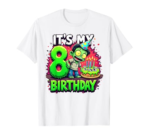 Kids It's My 8th Birthday Boy Halloween Zombie 8 Years Old T-Shirt Kids It's My 8th Birthday Boy Halloween Zombie 8 Years Old T-Shirt von Halloween 8th Birthday Boy Zombie Costume